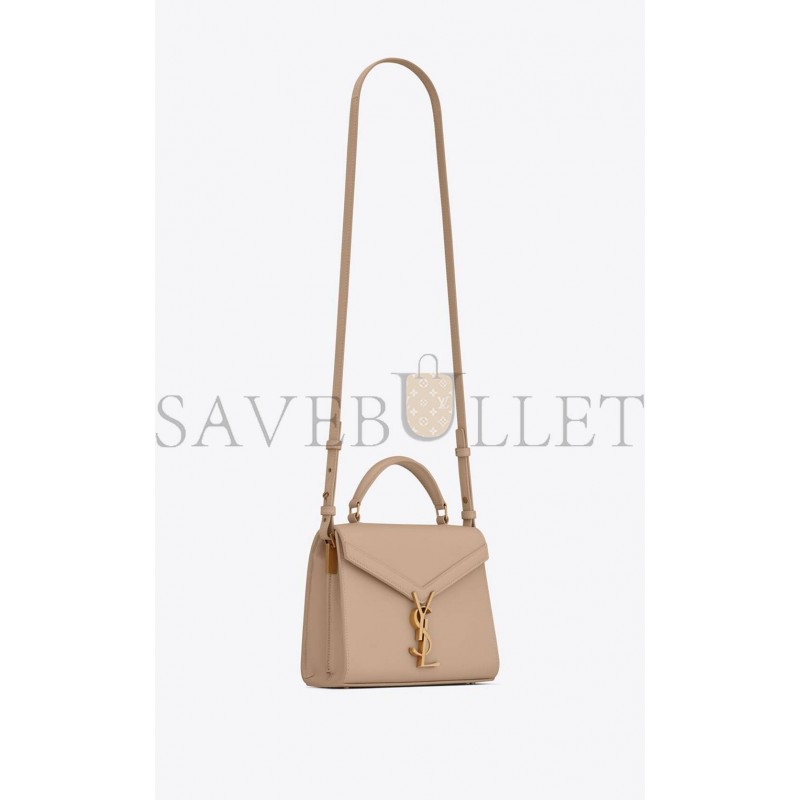 YSL CASSANDRA MINI TOP HANDLE BAG IN GRAIN DE POUDRE EMBOSSED LEATHER 623930BOW0W2721 (20*16*7.5cm)