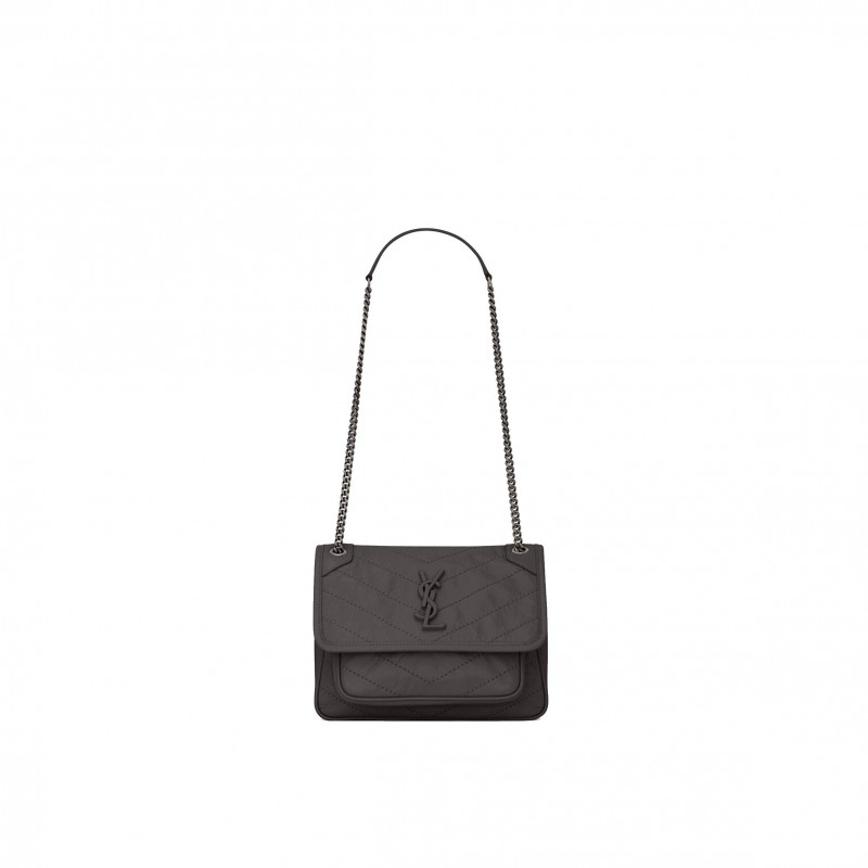 YSL NIKI BABY CHAIN BAG IN CRINKLED VINTAGE LEATHER 6331600EN041112 (21*16*7.5cm) YSL NIKI BABY CHAIN BAG IN CRINKLED VINTAGE LEATHER 6331600EN041112 (21*16*7.5cm)