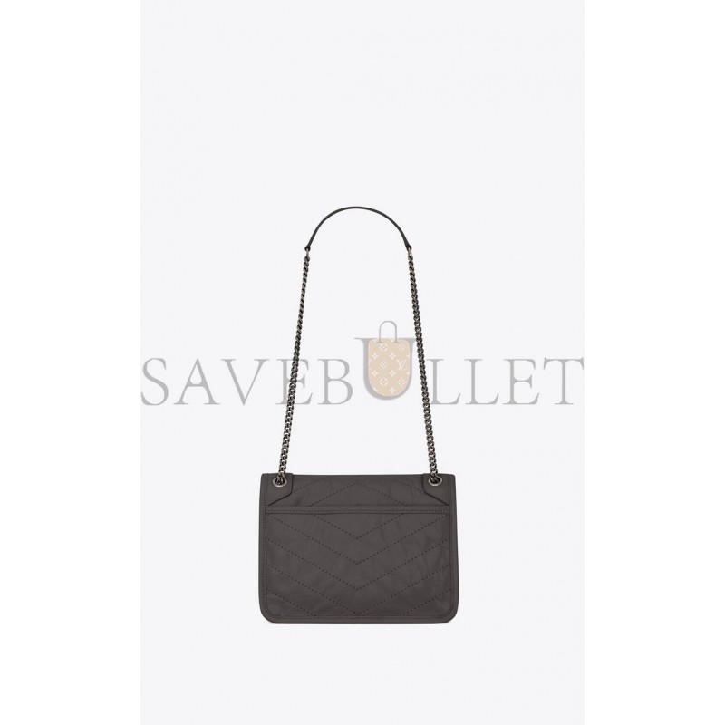 YSL NIKI BABY CHAIN BAG IN CRINKLED VINTAGE LEATHER 6331600EN041112 (21*16*7.5cm) YSL NIKI BABY CHAIN BAG IN CRINKLED VINTAGE LEATHER 6331600EN041112 (21*16*7.5cm)