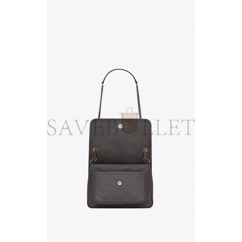 YSL NIKI BABY CHAIN BAG IN CRINKLED VINTAGE LEATHER 6331600EN041112 (21*16*7.5cm) YSL NIKI BABY CHAIN BAG IN CRINKLED VINTAGE LEATHER 6331600EN041112 (21*16*7.5cm)