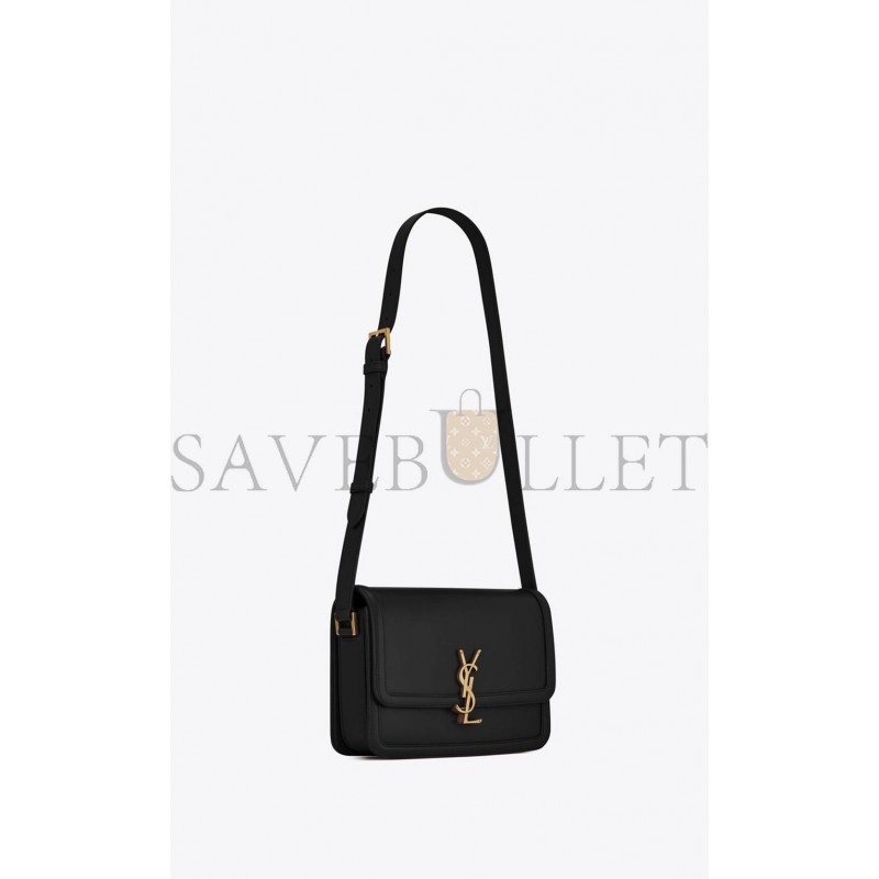 YSL SOLFERINO MEDIUM SATCHEL IN BOX SAINT LAURENT LEATHER 6343050SX0W1000 (23*16*6cm)