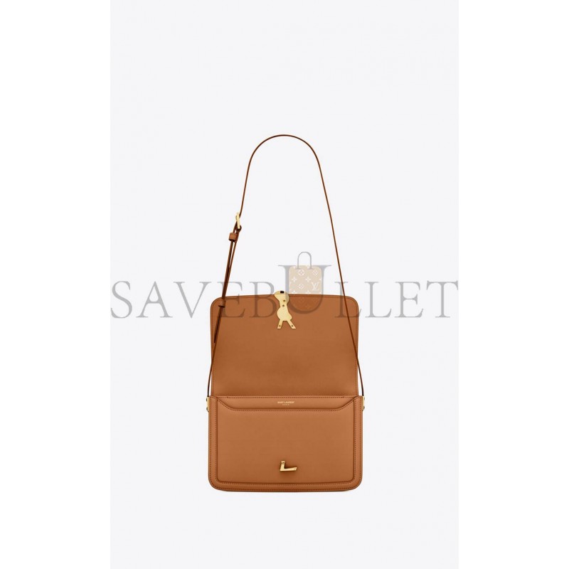 YSL  SOLFERINO MEDIUM SATCHEL IN BOX SAINT LAURENT LEATHER 6343050SX0W7724 (23*16*6cm)