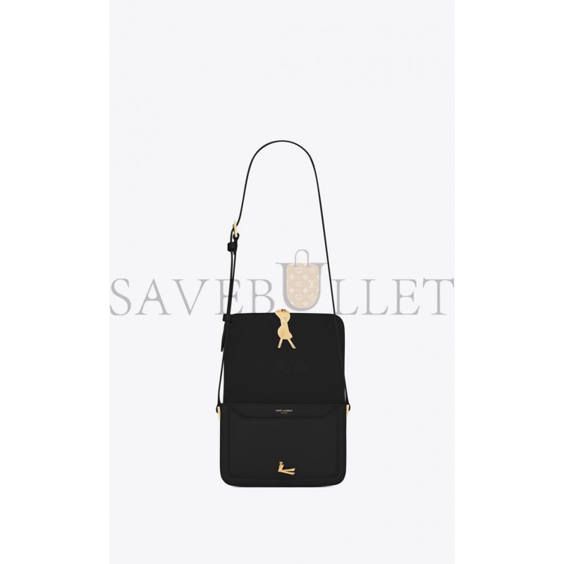 YSL SOLFERINO SMALL SATCHEL IN BOX SAINT LAURENT LEATHER 6343060SX0W1000 (19*13*5cm)