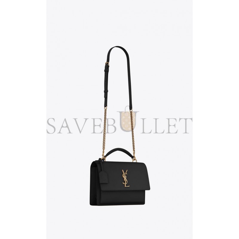 YSL SUNSET MEDIUM TOP HANDLE IN SMOOTH LEATHER 634723D420W1000 (25*18*5cm)