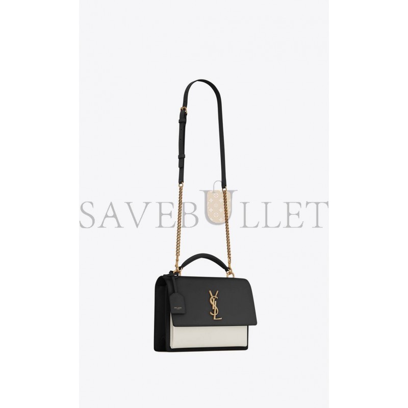 YSL SUNSET MEDIUM TOP HANDLE IN SMOOTH LEATHER 634723D42671031 (25*18*5cm)