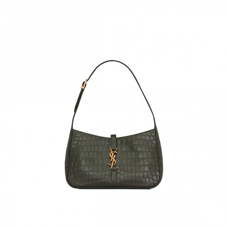 YSL LE 5 A 7 IN CROCODILE-EMBOSSED LEATHER 657228DZE0W3045 (23*16*6.5cm)