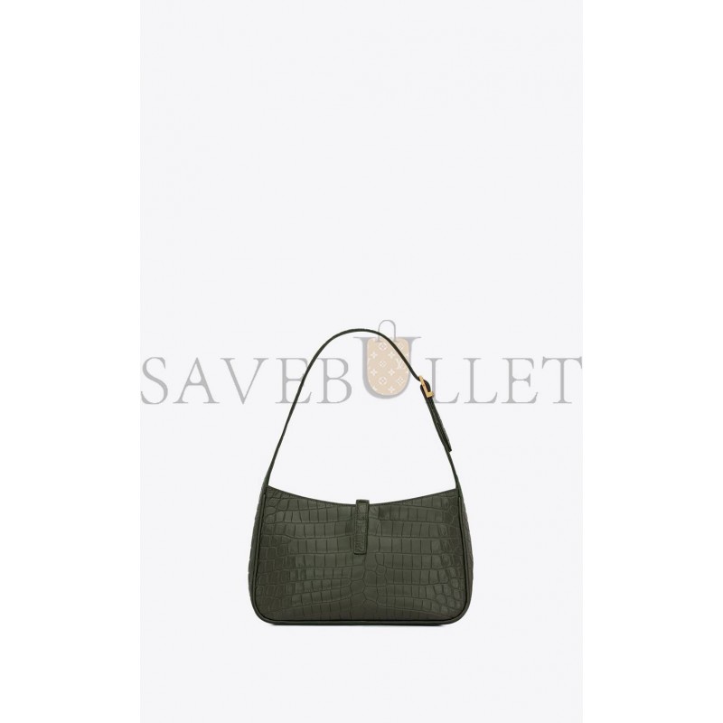 YSL LE 5 A 7 IN CROCODILE-EMBOSSED LEATHER 657228DZE0W3045 (23*16*6.5cm)