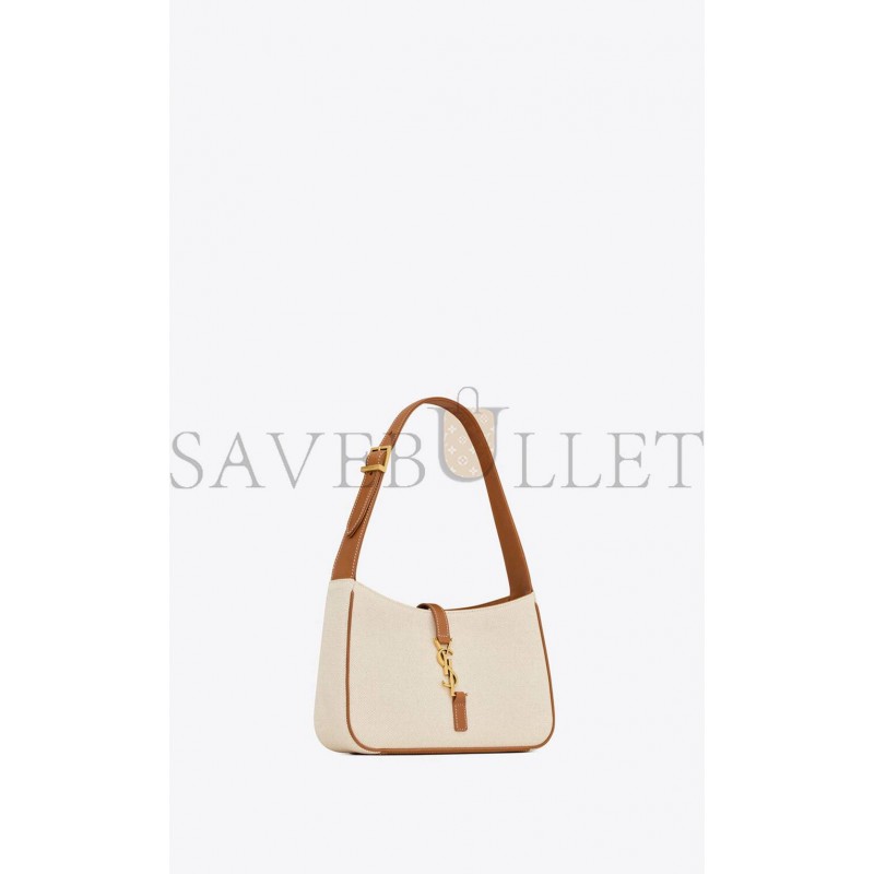 YSL LE 5 A 7 IN CANVAS AND LEATHER 657228FAAVH9093 (23*16*6.5cm)