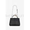 YSL LE FERMOIR TOP HANDLE BAG IN SHINY LEATHER 6749882ZA0W1000 (30*22*12cm)