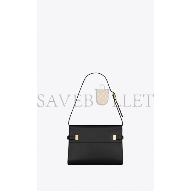 YSL MANHATTAN SMALL SHOULDER BAG IN BOX SAINT LAURENT LEATHER 6756260SX0W1000 (24*17.5*6cm)