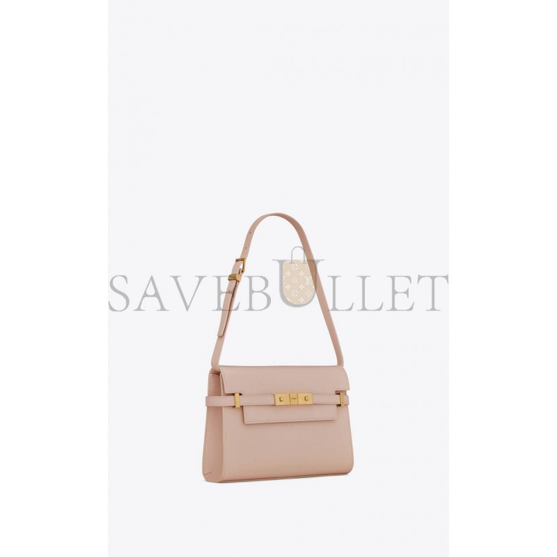 YSL MANHATTAN SMALL SHOULDER BAG IN BOX SAINT LAURENT LEATHER 6756260SX0W2738 (24*17.5*6cm)