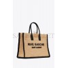 YSL RIVE GAUCHE TOTE BAG IN RAFFIA AND LEATHER 685742GAAAG2099 (48*36*16cm)