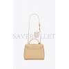 YSL LE FERMOIR SMALL TOP HANDLE BAG IN SHINY LEATHER 6869822ZA0W9141 (25*19.5*10.5cm)