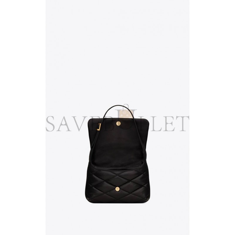 YSL LE 57 HOBO BAG IN QUILTED LAMBSKIN 698567AAAO01000 (24*18*5.5cm)