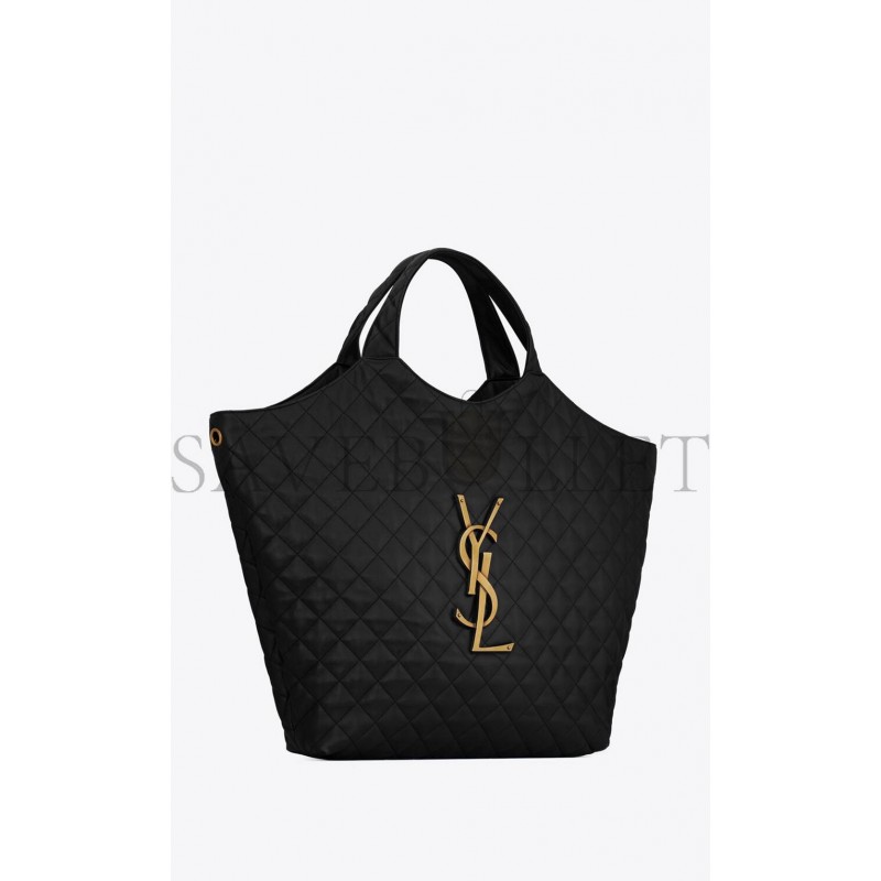 YSL ICARE MAXI SHOPPING BAG IN QUILTED LAMBSKIN 698651AAANG1000 (43*39*8cm)