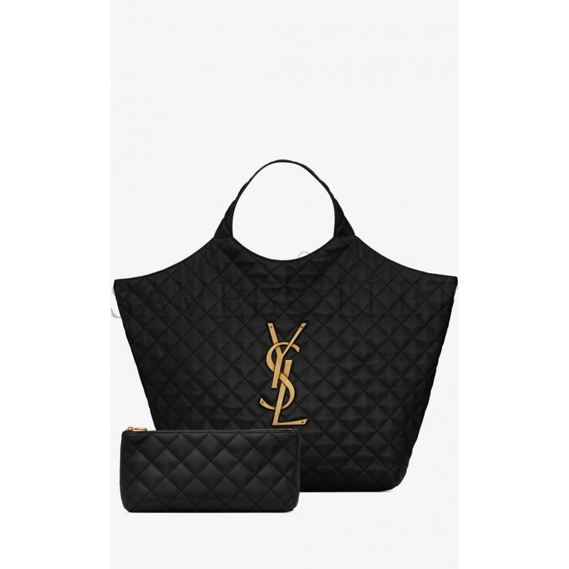 YSL ICARE MAXI SHOPPING BAG IN QUILTED LAMBSKIN 698651AAANG1000 (43*39*8cm)