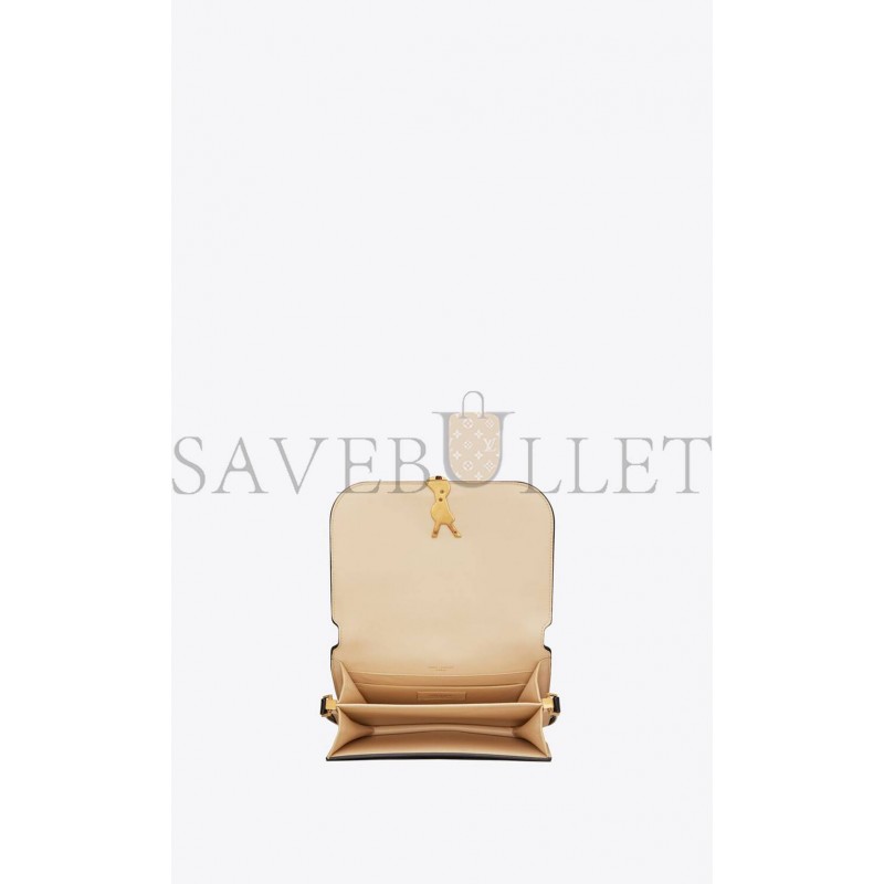 YSL SOLFERINO MEDIUM SUPPLE SATCHEL IN QUILTED NUBUCK SUEDE 733704AABR99289 (22*16*4cm)