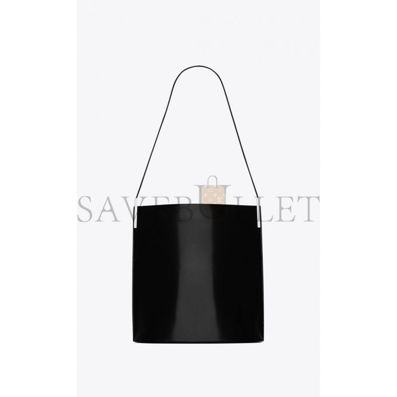 YSL SUZANNE RIGID SHOULDER BAG IN SHINY LEATHER 734320AABST1000 (29*28*10cm)