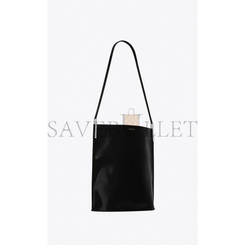 YSL SUZANNE RIGID SHOULDER BAG IN SHINY LEATHER 734320AABST1000 (29*28*10cm)