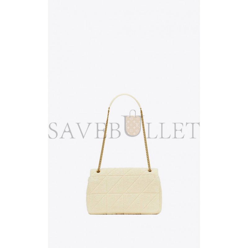 YSL JAMIE MEDIUM CHAIN BAG IN TERRY CLOTH 735035FABKT9381 (24*15.5*6.5cm)