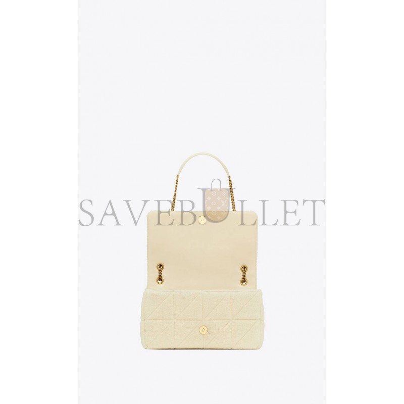 YSL JAMIE MEDIUM CHAIN BAG IN TERRY CLOTH 735035FABKT9381 (24*15.5*6.5cm)