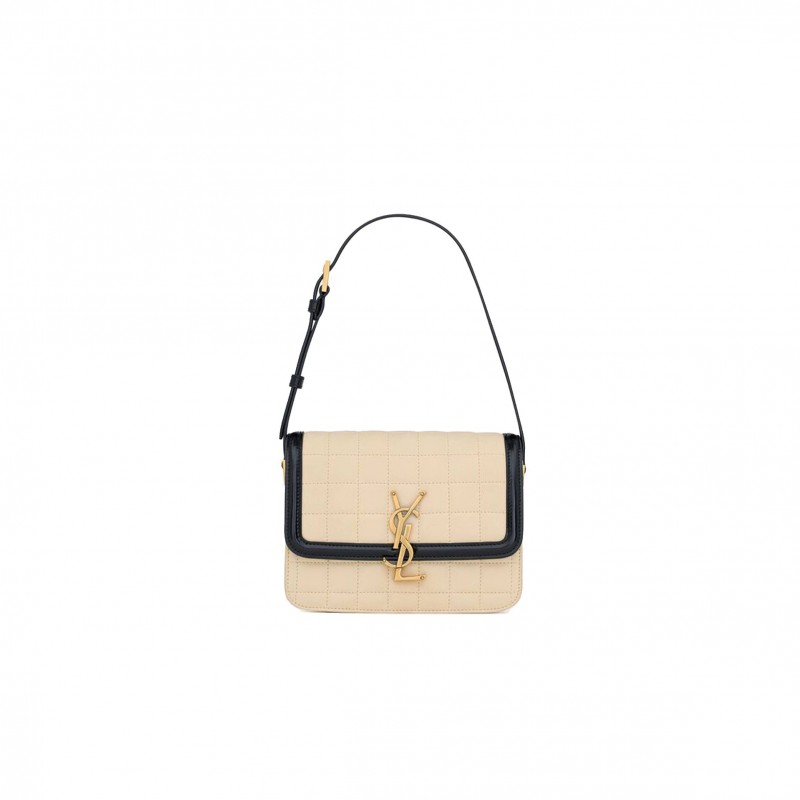 YSL SOLFERINO SMALL SATCHEL IN QUILTED NUBUCK SUEDE 739139AABWP9289 (18.5*14*6cm)