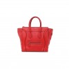 CELINE DRUMMED CALFSKIN MINI LUGGAGE COQUELICOT (32*30*18cm)