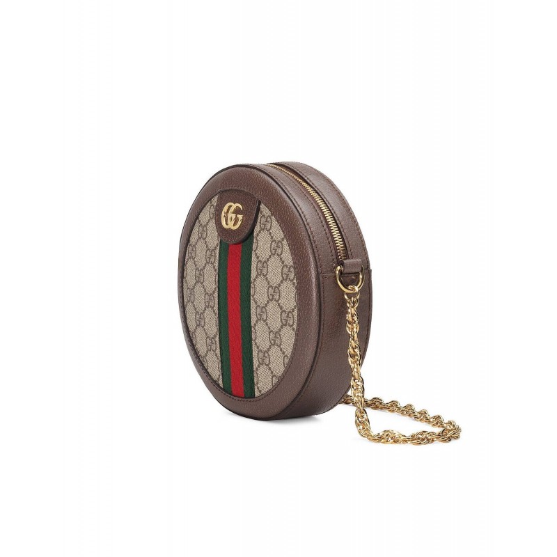 GUCCI OPHIDIA MINI GG ROUND SHOULDER BAG 550618  (18*18*4.5cm)