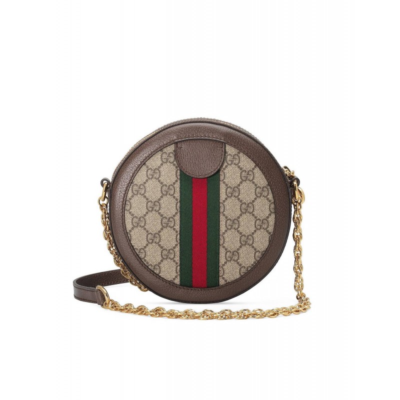 GUCCI OPHIDIA MINI GG ROUND SHOULDER BAG 550618  (18*18*4.5cm)