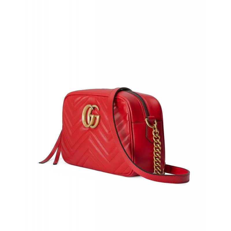 GUCCI GG MARMONT MATELASSÉ SMALL SHOULDER BAG  25988499 (24*13*7cm)