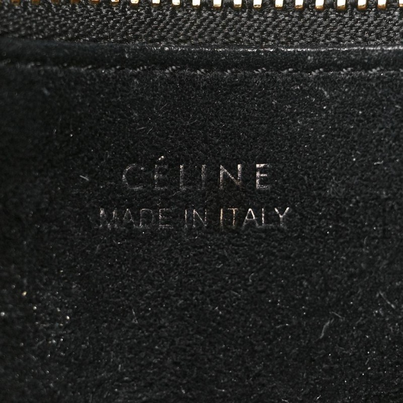 CELINE BULLHIDE CALFSKIN SMALL RING BAG BLACK (34*25*20cm)