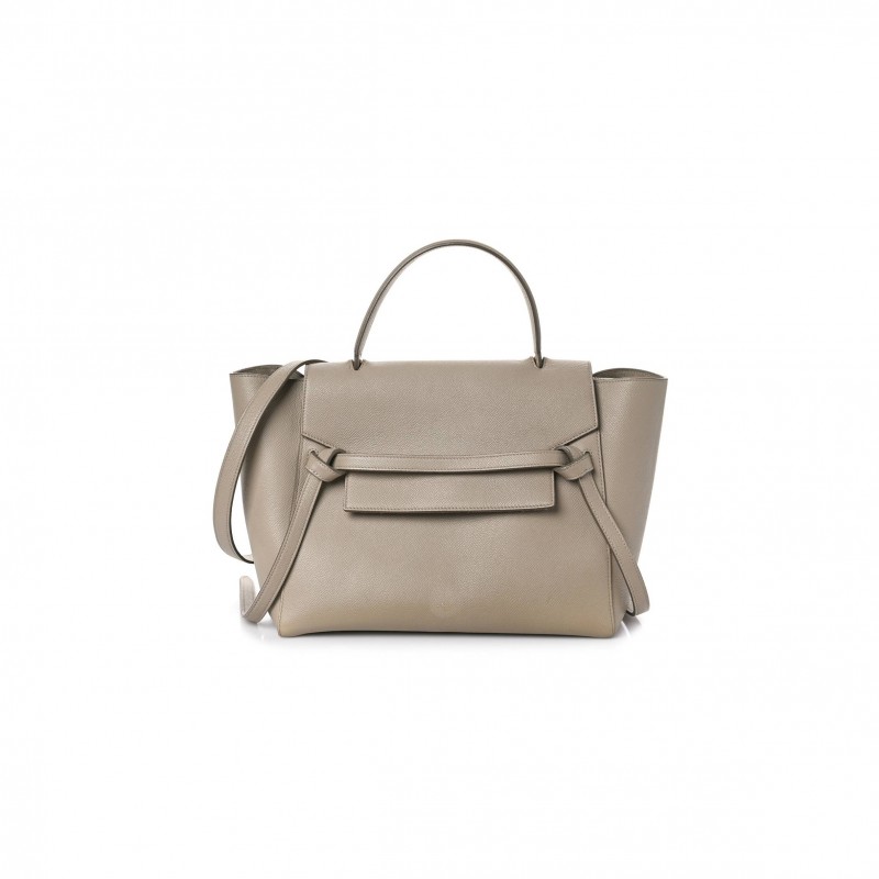 CELINE GRAINED CALFSKIN MICRO BELT BAG LIGHT TAUPE (24*19*14cm)