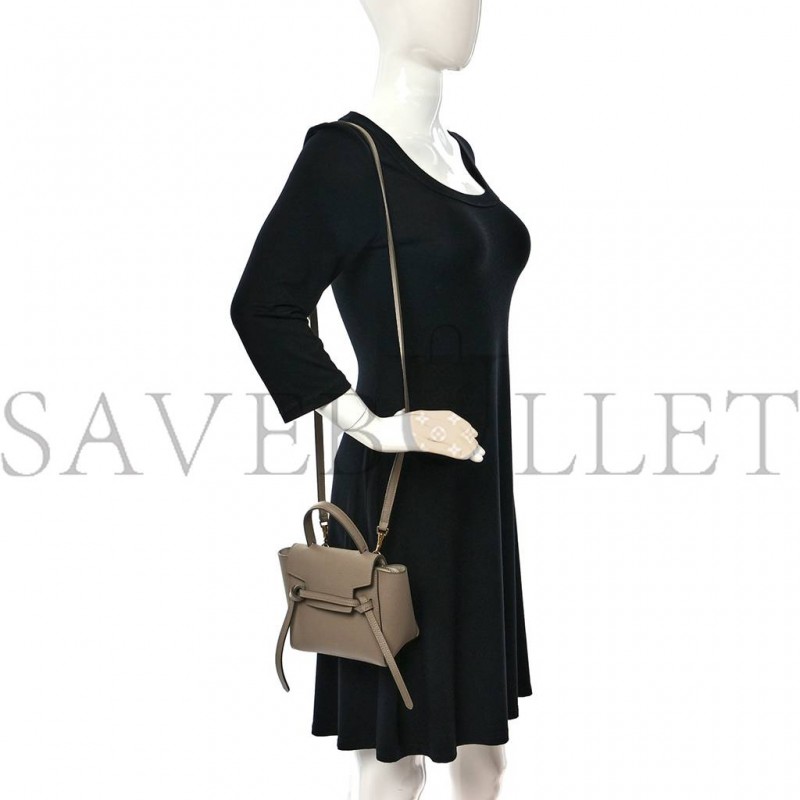 CELINE GRAINED CALFSKIN PICO BELT BAG LIGHT TAUPE (15*15*9cm) CELINE GRAINED CALFSKIN PICO BELT BAG LIGHT TAUPE (15*15*9cm)