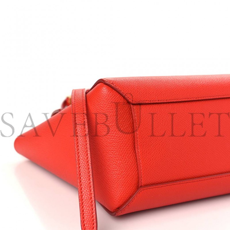 CELINE GRAINED CALFSKIN NANO BELT BAG CARNELIAN (20*20*12cm) CELINE GRAINED CALFSKIN NANO BELT BAG CARNELIAN (20*20*12cm)