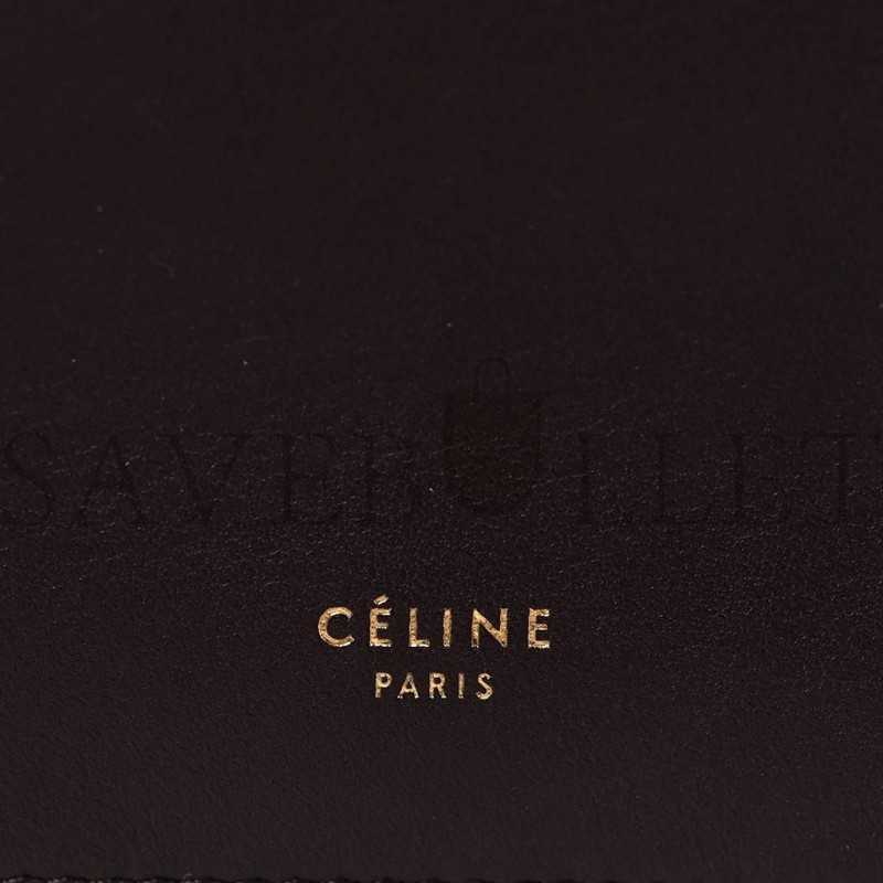 CELINE SMOOTH CALFSKIN MINI CLASP BAG BORDEAUX (23*20*3cm)