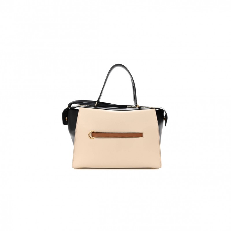 CELINE SMOOTH CALFSKIN SMALL RING BAG CHALK (30*25*17cm)