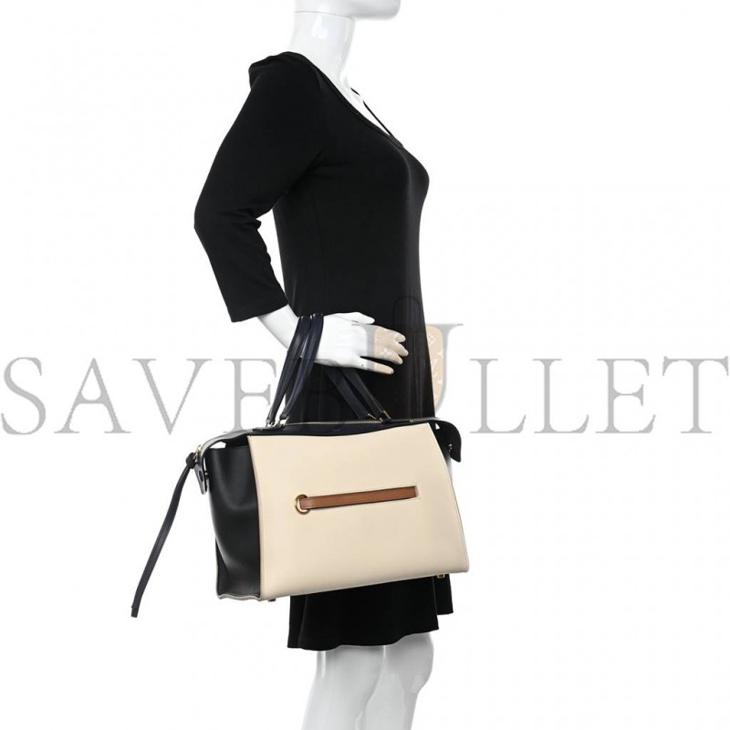 CELINE SMOOTH CALFSKIN SMALL RING BAG CHALK (30*25*17cm)