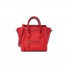 CELINE DRUMMED CALFSKIN NANO LUGGAGE RED (19*19*10cm)