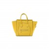 CELINE DRUMMED CALFSKIN MINI LUGGAGE CITRON (30*29*17cm)