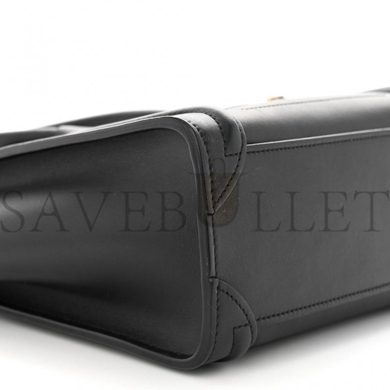 CELINE SMOOTH CALFSKIN NANO LUGGAGE BLACK (20*20*10cm)