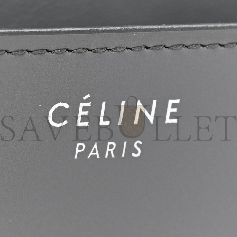 CELINE BOX CALFSKIN MEDIUM CLASSIC BOX FLAP BAG ZINC (23*18*6cm)