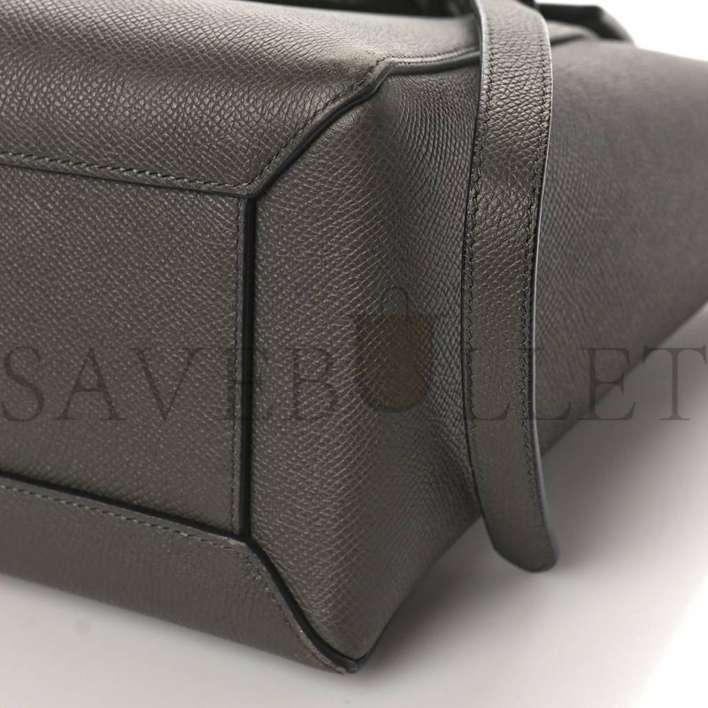 CELINE GRAINED CALFSKIN MICRO BELT BAG GREY (24*21*14cm)