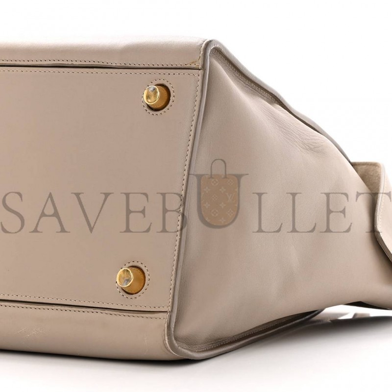 CELINE SMOOTH CALFSKIN SMALL RING BAG LIGHT TAUPE (30*26*17cm)