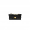 CELINE SHINY CALFSKIN TRIOMPHE CHAIN BAG BLACK (30*13*4cm)