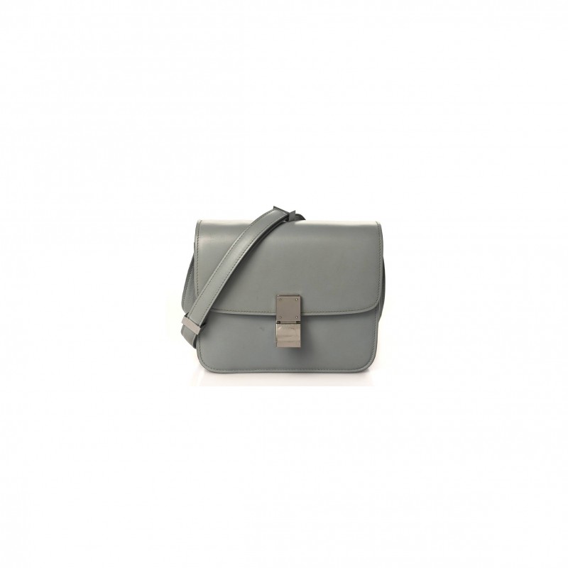 CELINE BOX CALFSKIN TEEN CLASSIC BOX FLAP BAG FROST (18*15*6cm)