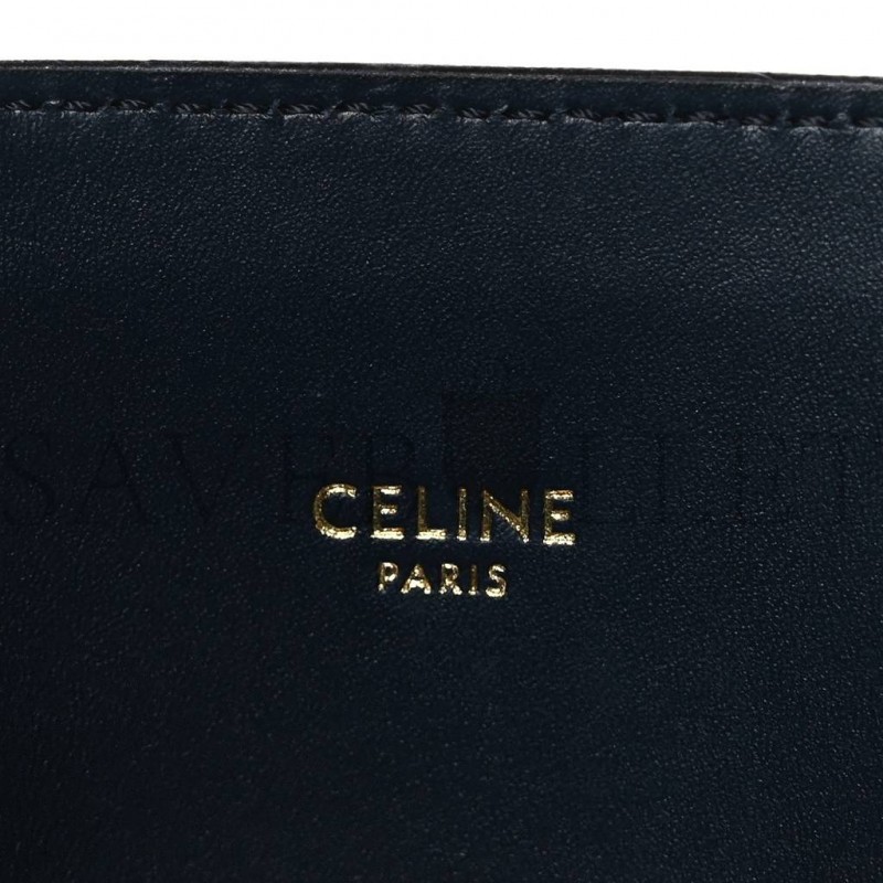 CELINE CANVAS CALFSKIN LOGO PRINT SMALL VERTICAL CABAS NATURAL NAVY (32*28*8cm) CELINE CANVAS CALFSKIN LOGO PRINT SMALL VERTICAL CABAS NATURAL NAVY (32*28*8cm)