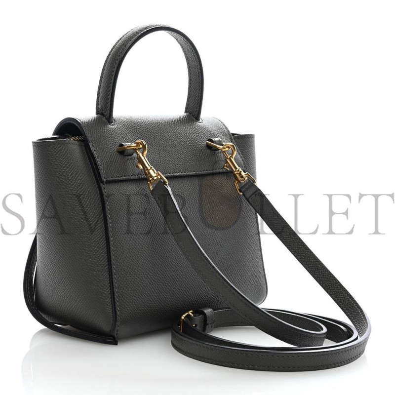 CELINE GRAINED CALFSKIN PICO BELT BAG GREY (16*15*8cm)