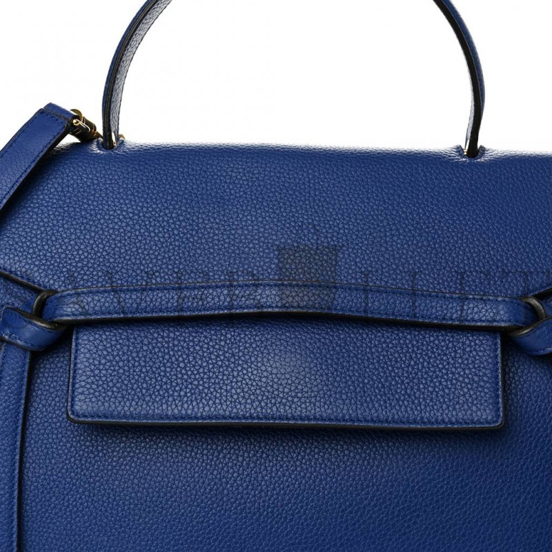 CELINE GRAINED CALFSKIN MINI BELT BAG INDIGO (28*23*16cm)