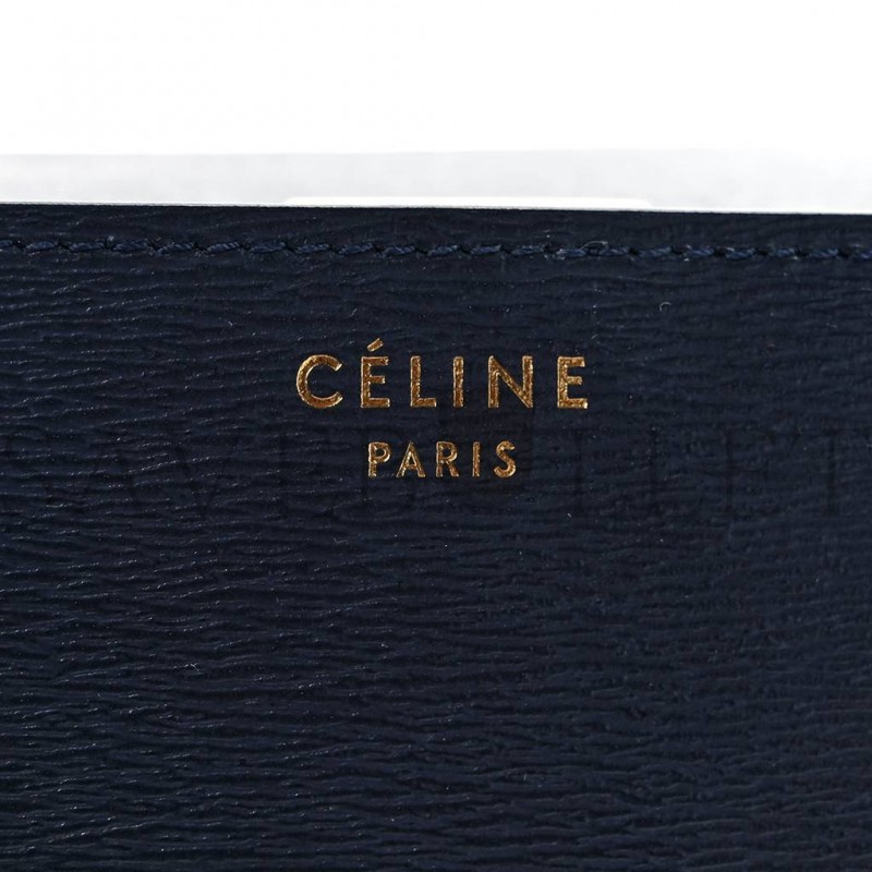 CELINE LIEGE CALFSKIN MEDIUM CLASSIC BOX FLAP BAG DARK BLUE (23*18*6cm)