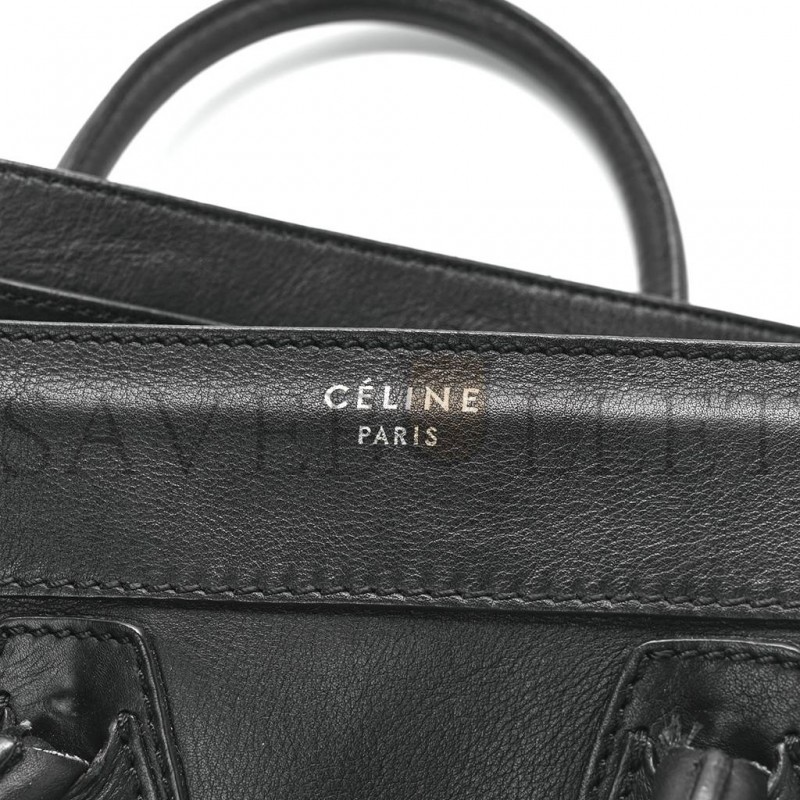 CELINE SMOOTH CALFSKIN MICRO LUGGAGE BLACK (26*26*14cm)